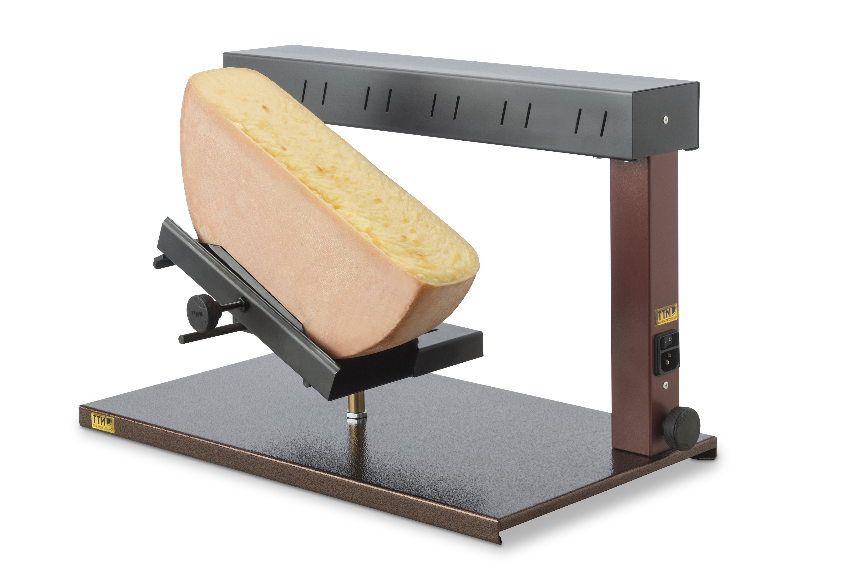 Ambiance Raclette machine for 1/2 wheels The Red Cow